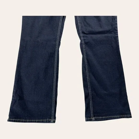 Silver Jeans Womens 36x30 Suki Slim Boot Mid Rise Stretch Dark Wash - Picture 9 of 13